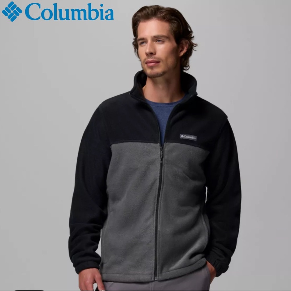 Columbia Black and Gray Zip Up Jacket